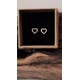 Open heart stud earrings