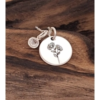 April pendant with birthstone