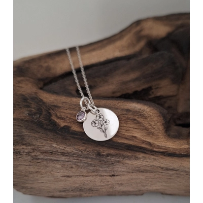 February Pendant and birth stone