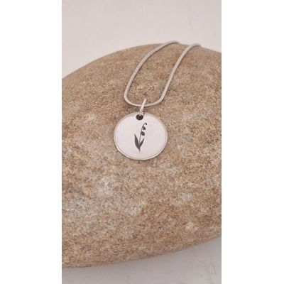 Stainless steel Lily of the Valley pendant