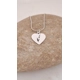 Stainless steel lily of the valley heart pendant