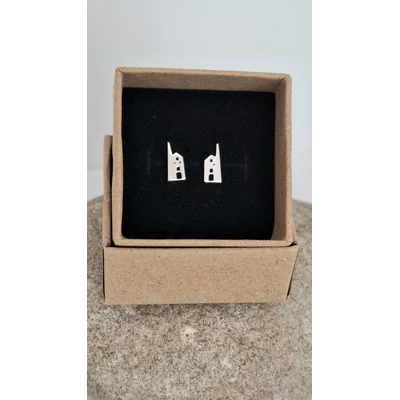 Tin mine stud earrings