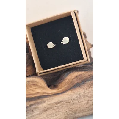Hedgehog stud earrings