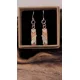 Hare and heart moon copper drop earrings
