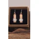 Flower copper drop earrings