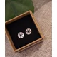 Circle Snowfake  Cutout studs