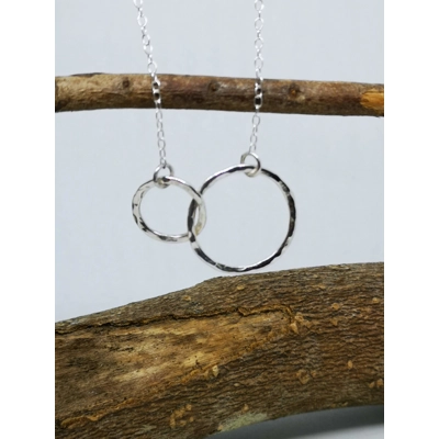 Hammered double linked big/small rings