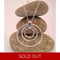 Large Triple Circle Neclace