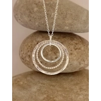 Hammered, beaded and smooth circles