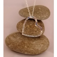 Medium Hammered Heart