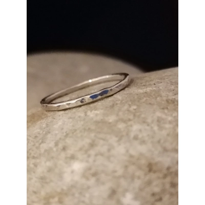 Hammered silver band