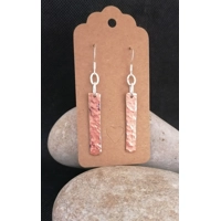 Long Copper Drop Earrings
