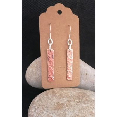 Long Copper Drop Earrings Long Copper Drop Earrings
