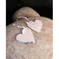 Hammered Heart Earrings