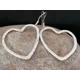 Extra Large Hammered Heart Earrings