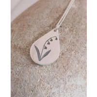 Lily of the Valley teardrop pendant