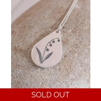 Lily of the Valley teardrop pendant