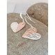 Two Tone Heart Earrings