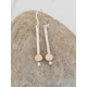 copper circle pendulum drop earrings
