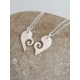 Best Friend Love of the sea heart pendant for two