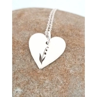 Heart Lily of the Valley Pendant