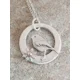 Robin Circle pendant with a Drop of Gold