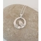 Robin Circle Pendant Silver Flower pendant