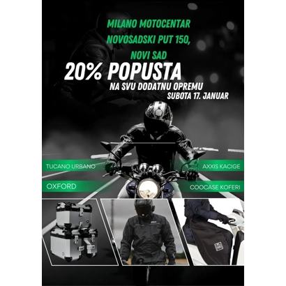 U subotu popust na opremu 20%!