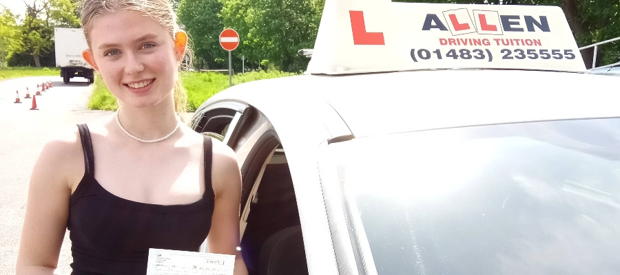 Sophie passed 1st time Pushed me to get my driving to test standard.  Recommend for a friend