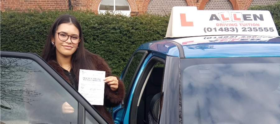 Kayce passed 1st time! Thank you for being patient & calm!