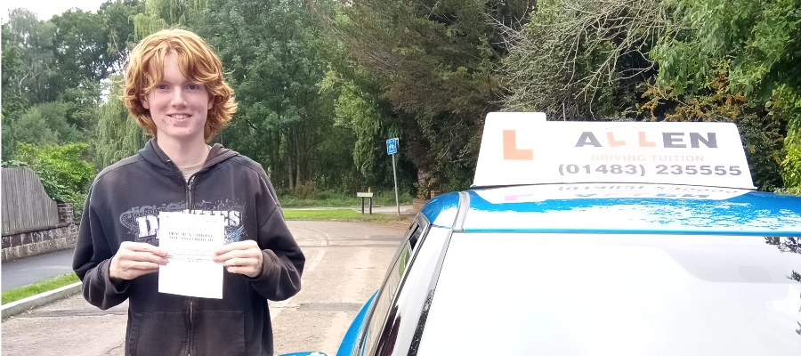 Matthew passed 1st time! Nigel helped me so much by being so calm, patient & encouraging!
