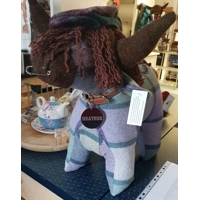 Highland Coo Small Footstool