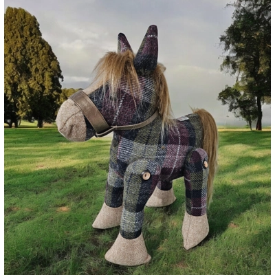 Harris Tweed Horse doorstop