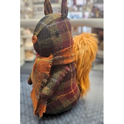 Harris Tweed Squirrel Doorstop