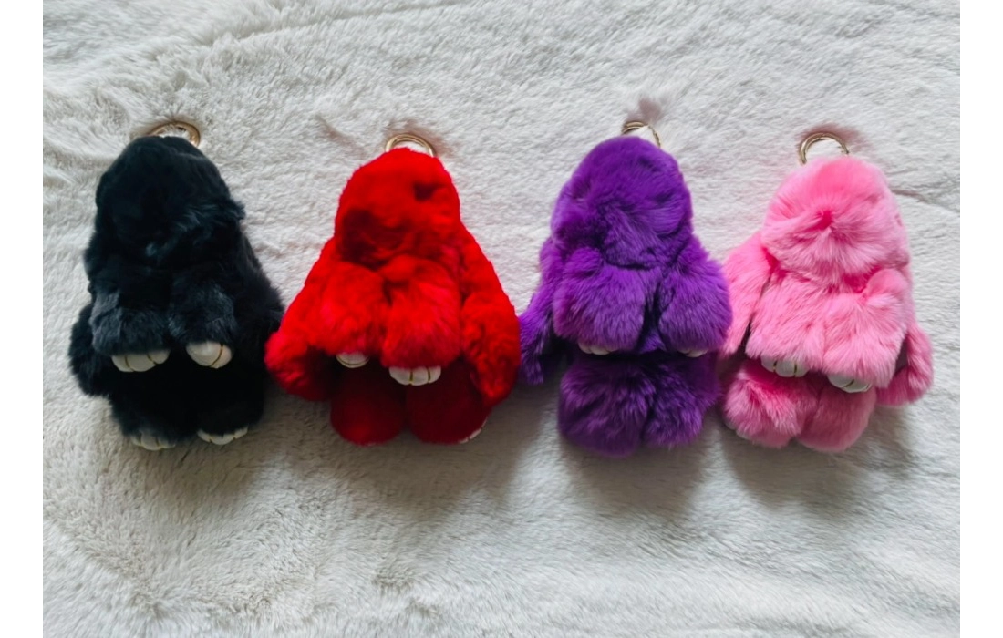 Bunny Purse Charm-Black,Red,Purple,Soft Pink