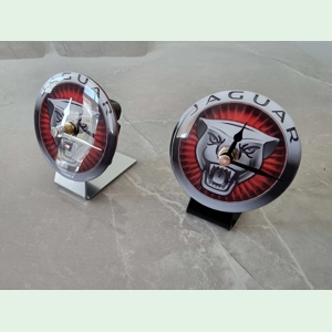 Jaguar Growler Table Desk Top Clock 82mm Car Badge Emblem GB Finest Classic Fathers Day Gift Owners