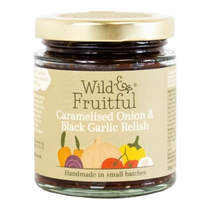 Caramelised onion & black garlic relish