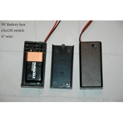 9V battery case with switch