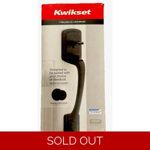 Kwikset Prague Matte Black Entry Door Handle Only with Pismo Door Knob No Lock Kwikset Prague Matte Black Entry Door Handle Only with Pismo Door Knob No Lock