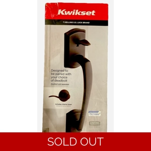 Kwikset Prescott Door Handleset Only with Tustin Door Handle in Venetian Bronze