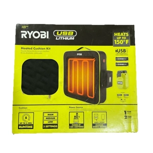 RYOBI USB Lithium Heated Cushion Kit Missing 1 Battery *PLEASE READ