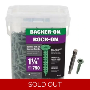 Backer-On Rock-On Star Drive Serrated Head Cement Board Screws 1 1/4