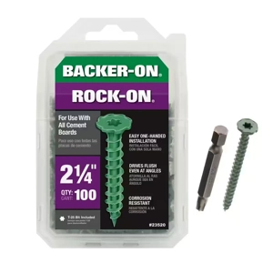Backer-On Rock-On No. 9 X 2-1/4 in. L Star Flat Head Cement Board Screws 100 pk