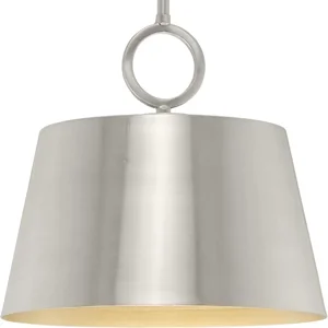 Progress Lighting Parkhurst Brushed Nickel Pendant Light 12.37 in. 1-Light