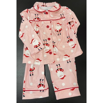 2T Girls PJs, Pink with Santa