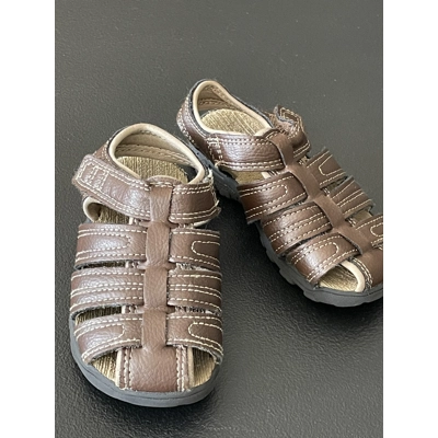 7 Toddler Boys Sandals, Dark Brown