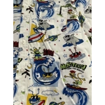 10 Boys Button Up Tee, White, Surfing Monsters