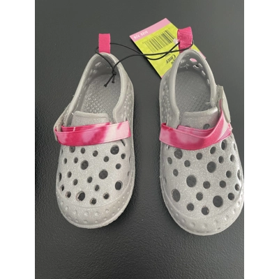 7/8 Toddler Girls Sandals, Grey Glitter