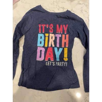 4T Girls Happy Birthday Top