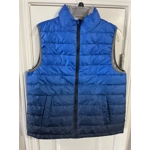 XL Boys Puffer Vest, Reversible (Blue Ombré & Heathered Gray)